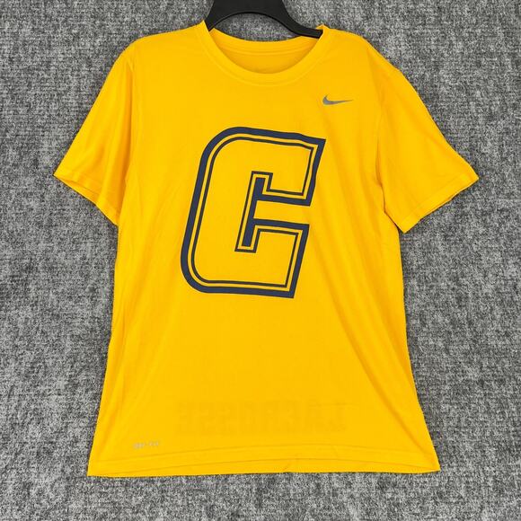 Nike Shirt Mens M Yellow Charleston Lacrosse University College Lax‎ Practice - Picture 1 of 8